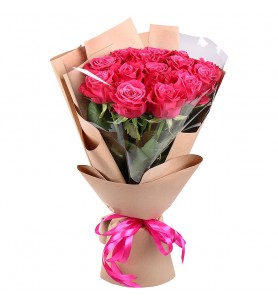 Pembe Gül Buketi (İthal) 15 Adet 