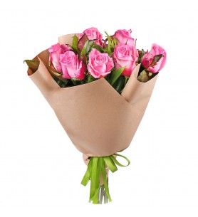 Pembe Gül Buketi (İthal) 7 Adet